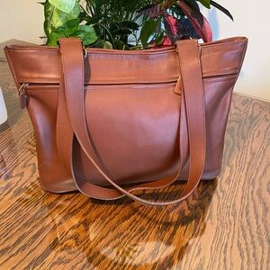 Coach Manhattan Park Tote Terracotta Vintage Leather Work Bag 4129 made USA 1994